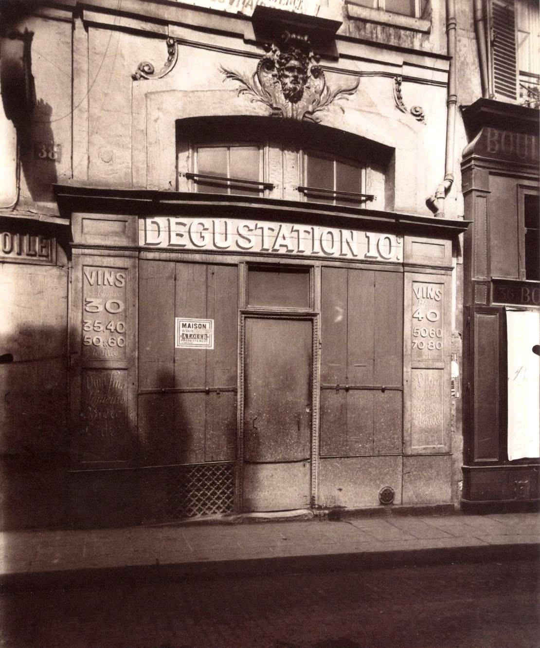 Old door, 38 rue des Saint-P res in Paris, 1911