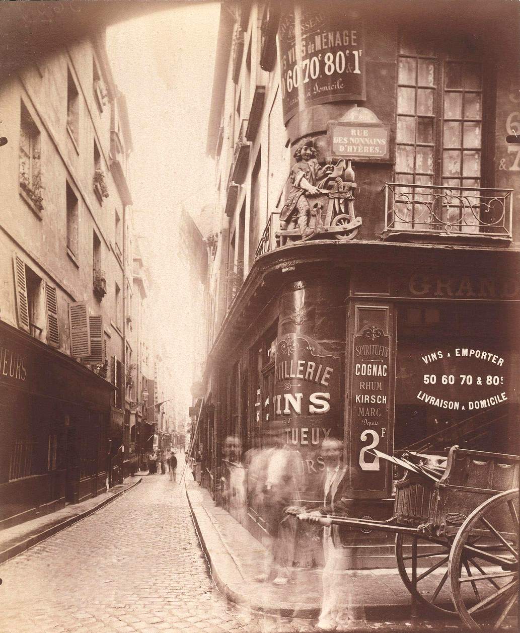 Rue des Nonnains d'Hyeres with a Wine Merchant, 1900