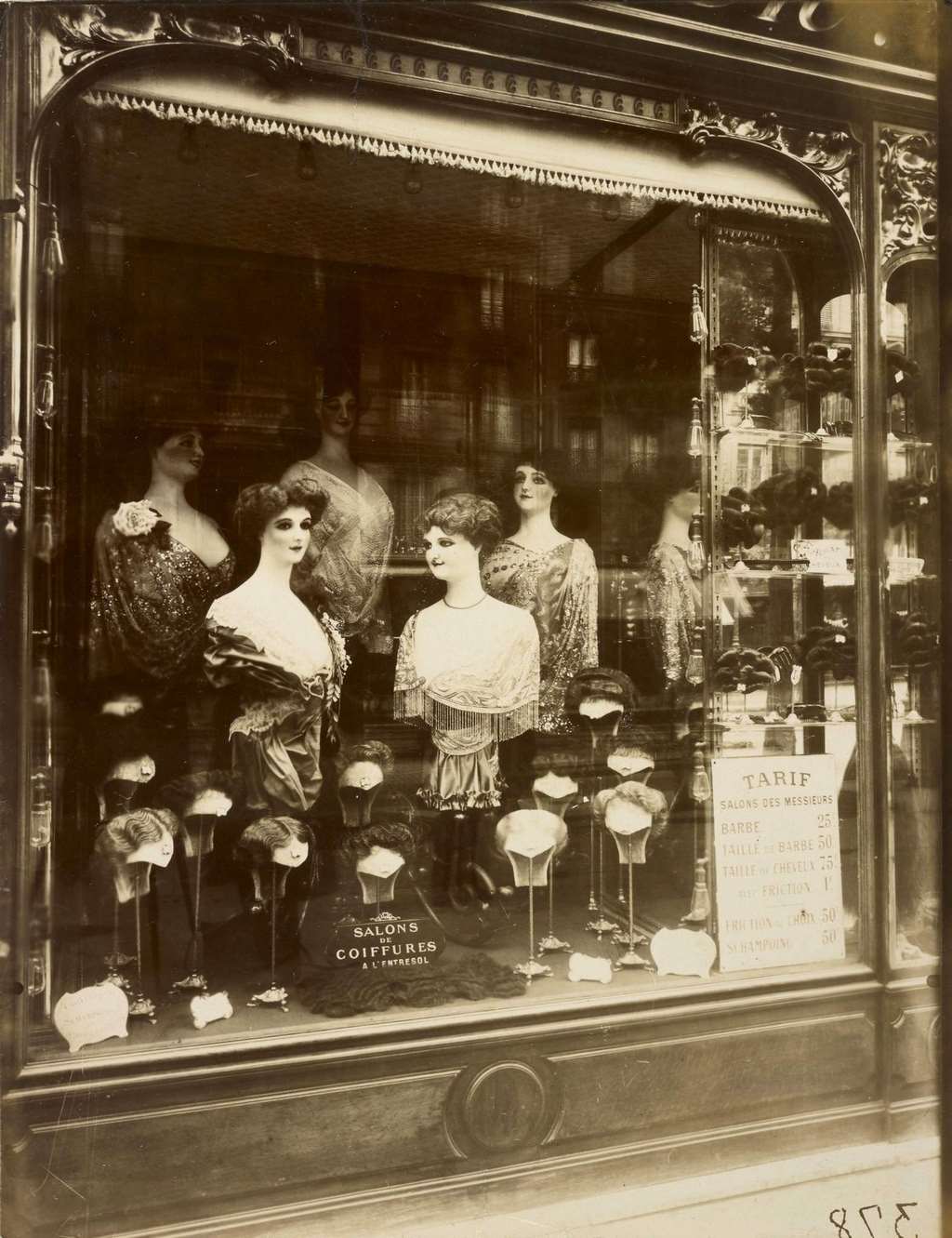 Hairdresser's Shop Window, boulevard de Strasbourg, 1912