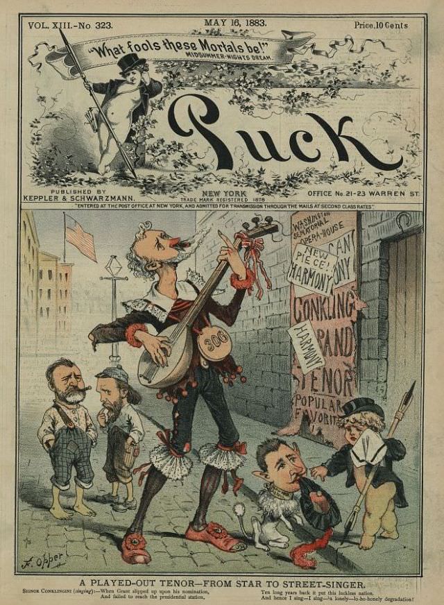 Puck magazine cover, May 16, 1883