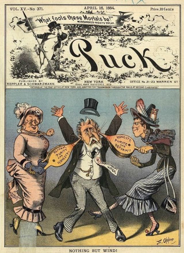 Puck magazine cover, April 16, 1884