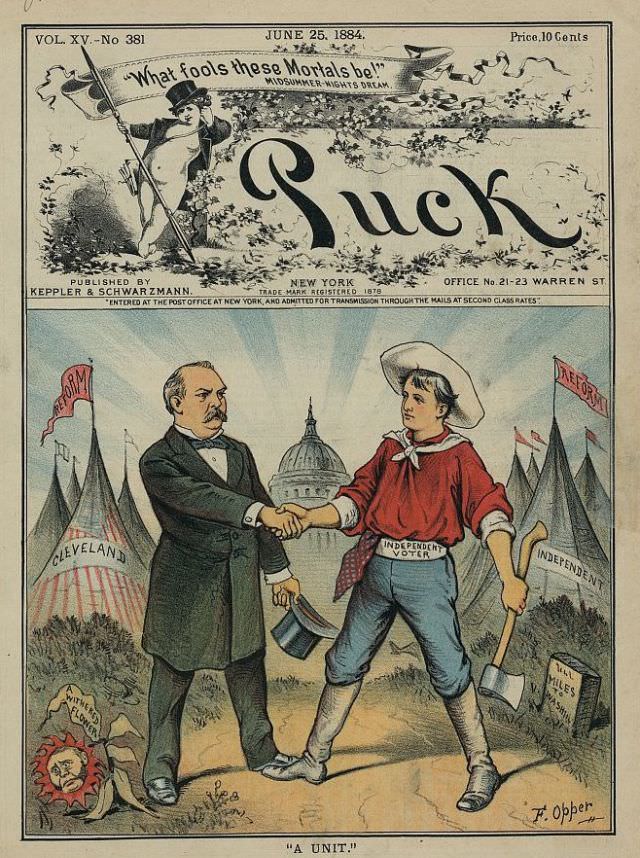 Puck magazine cover, June 25, 1884