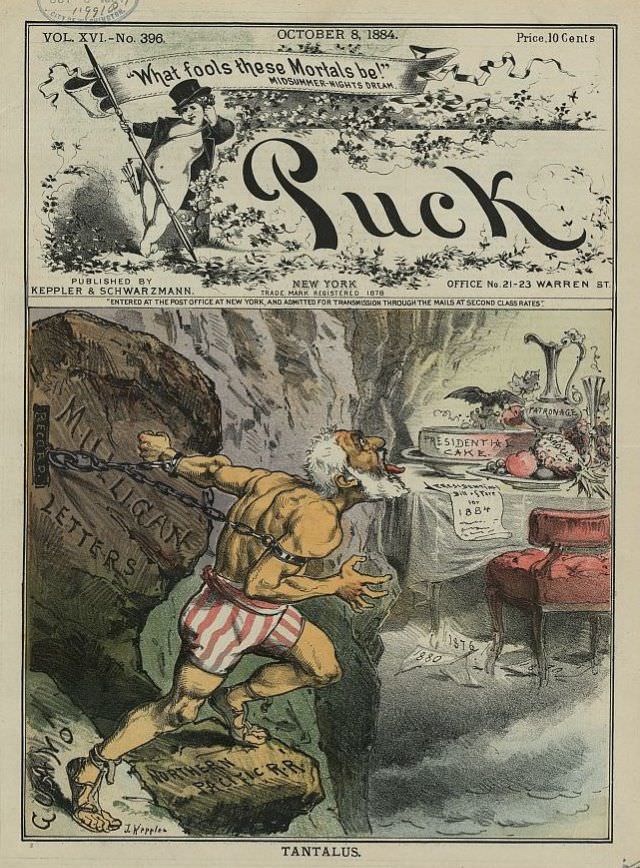 Puck magazine cover, October 8, 1884
