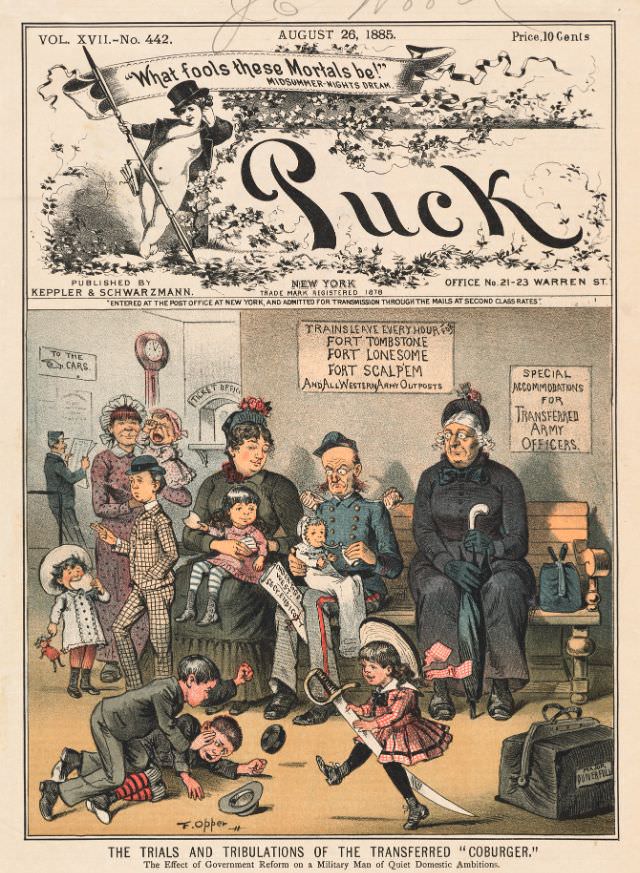 Puck magazine cover, August 26, 1885