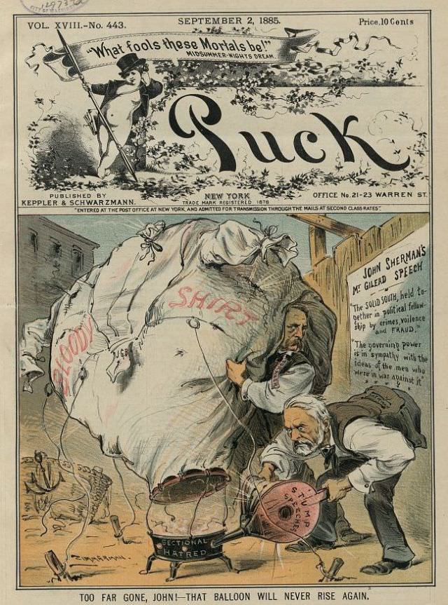 Puck magazine cover, September 2, 1885