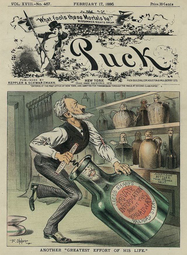 Puck magazine cover, February 17, 1886
