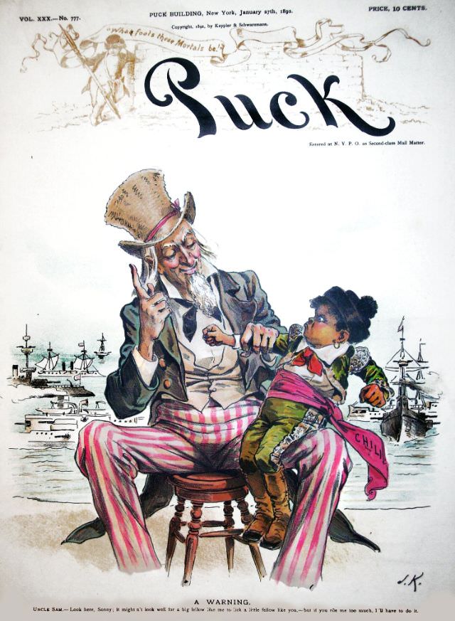 Puck magazine cover, January 27, 1892
