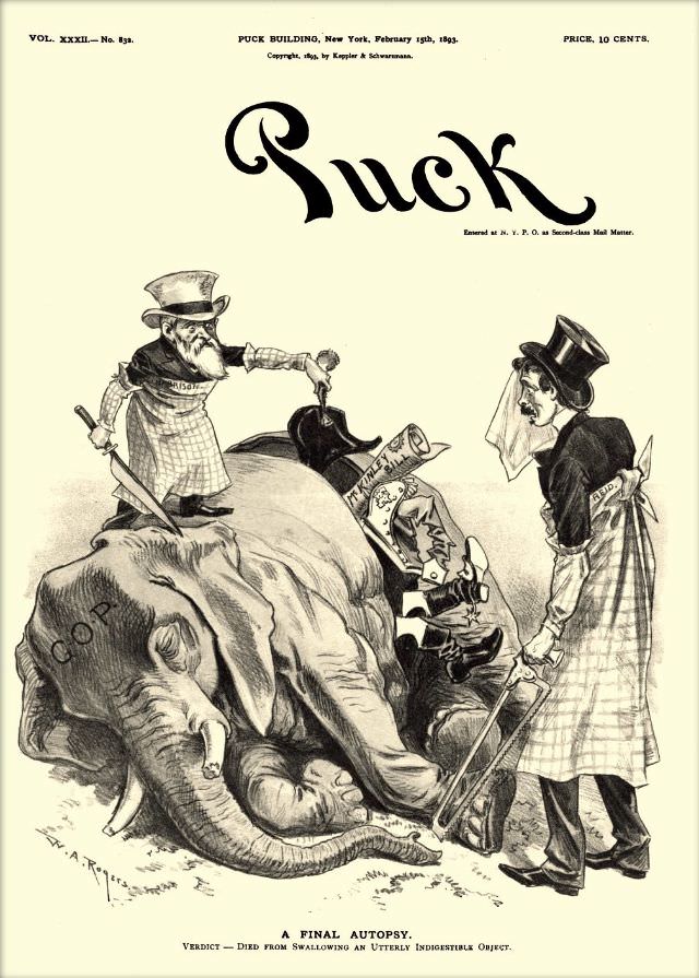 Puck magazine cover, February 15, 1893