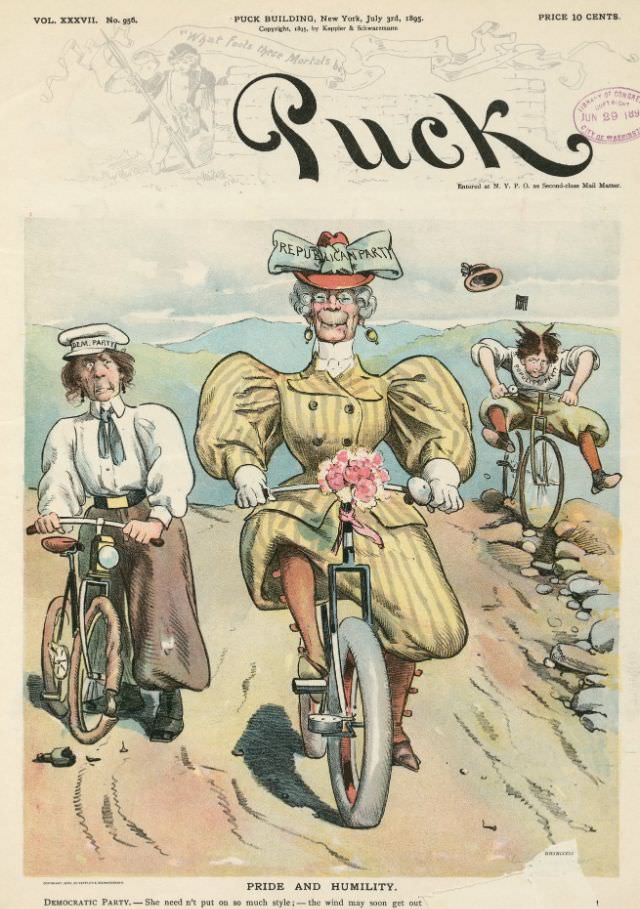 Puck magazine cover, July 3, 1895