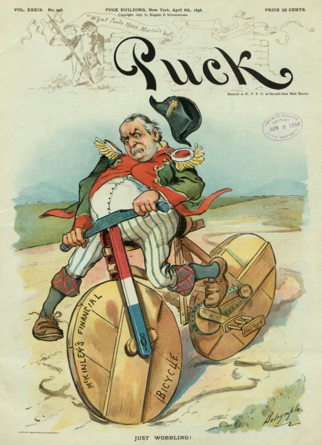 Puck magazine cover, April 8, 1896