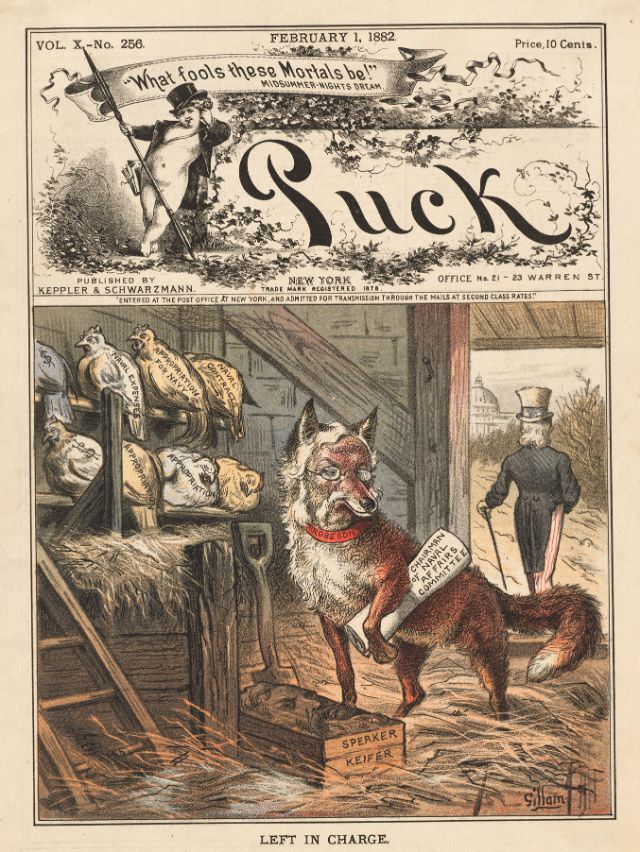 Puck magazine cover, February 1, 1882