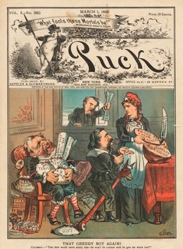Puck magazine cover, March 1, 1882