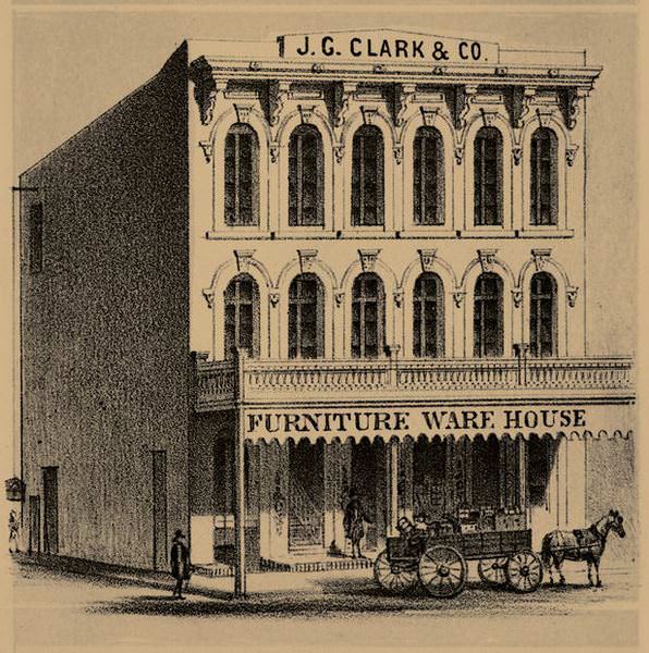 J. G. Clark & Co., furniture warehouse, 1857