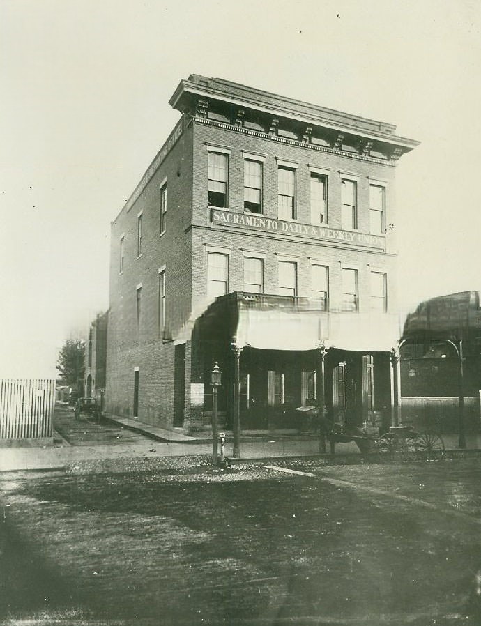 Sacramento Daily & Weeklyl Union newspaper building, 1851