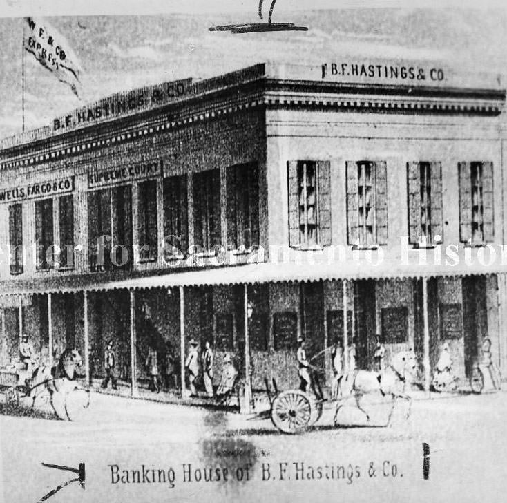 Reproduction from the George Baker lithograph of Sacramento in 1857