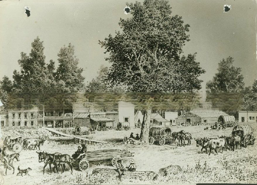 Front Street, Sacramento, 1850s