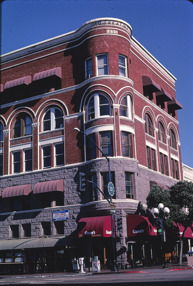 George J. Keating Building (1890), 5th & F Streets, San Diego, California.