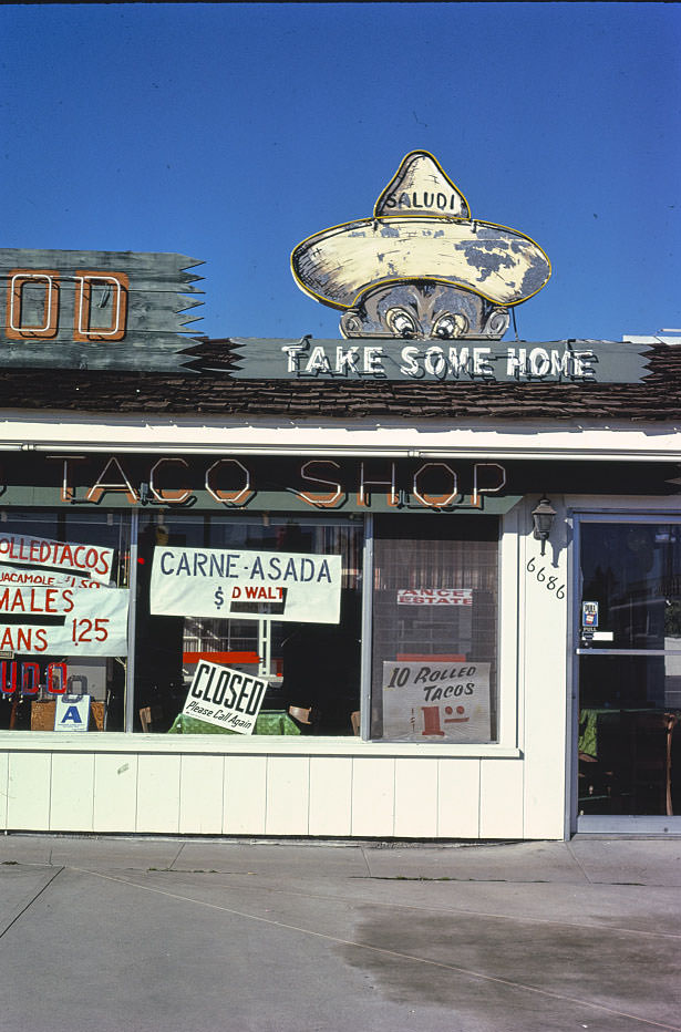 Sombrero Taco Shop, San Diego, California, 1977