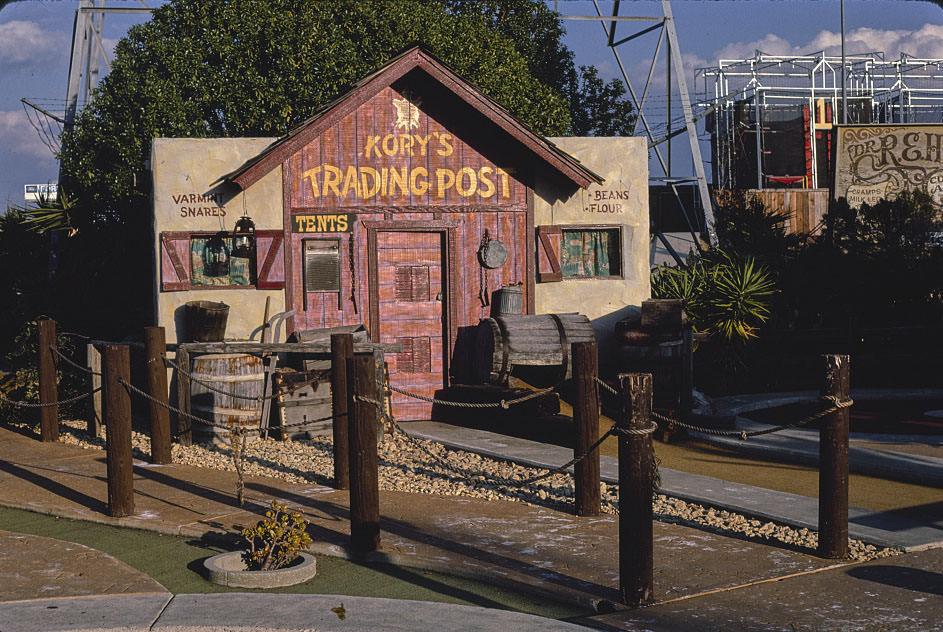 Trading post, Storybook Land Golf, Clairmont Mesa Boulevard, San Diego, California.