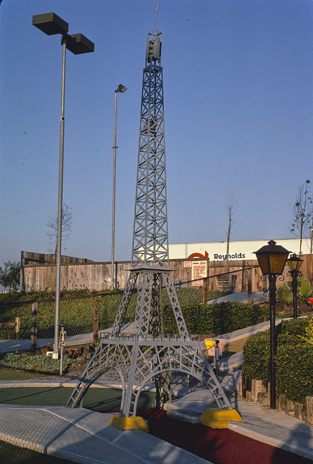 Eiffel Tower, Storybook Land Golf, Clairmont Mesa Boulevard, San Diego, 1978