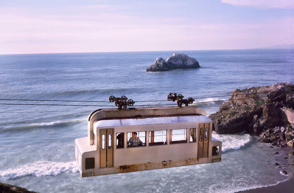 Sky Tram, Ocean Beach, San Francisco, California, 1964