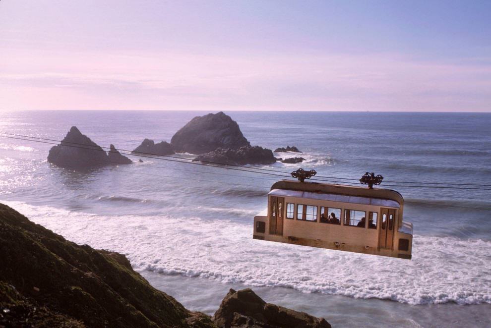 Sky Tram, Ocean Beach, San Francisco, California, 1964