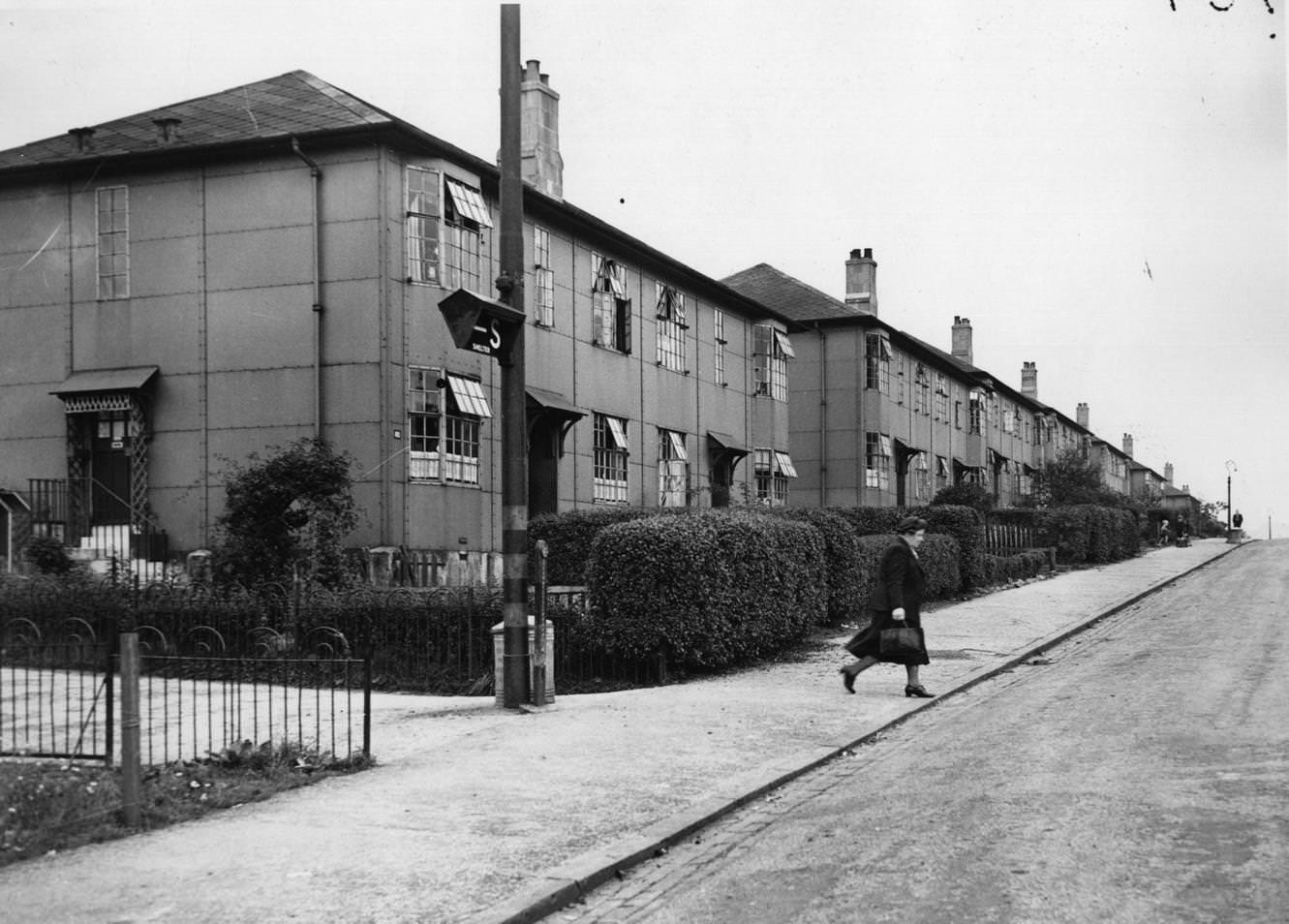 Housing on an estate in Glasgow, Scotland, 1960
