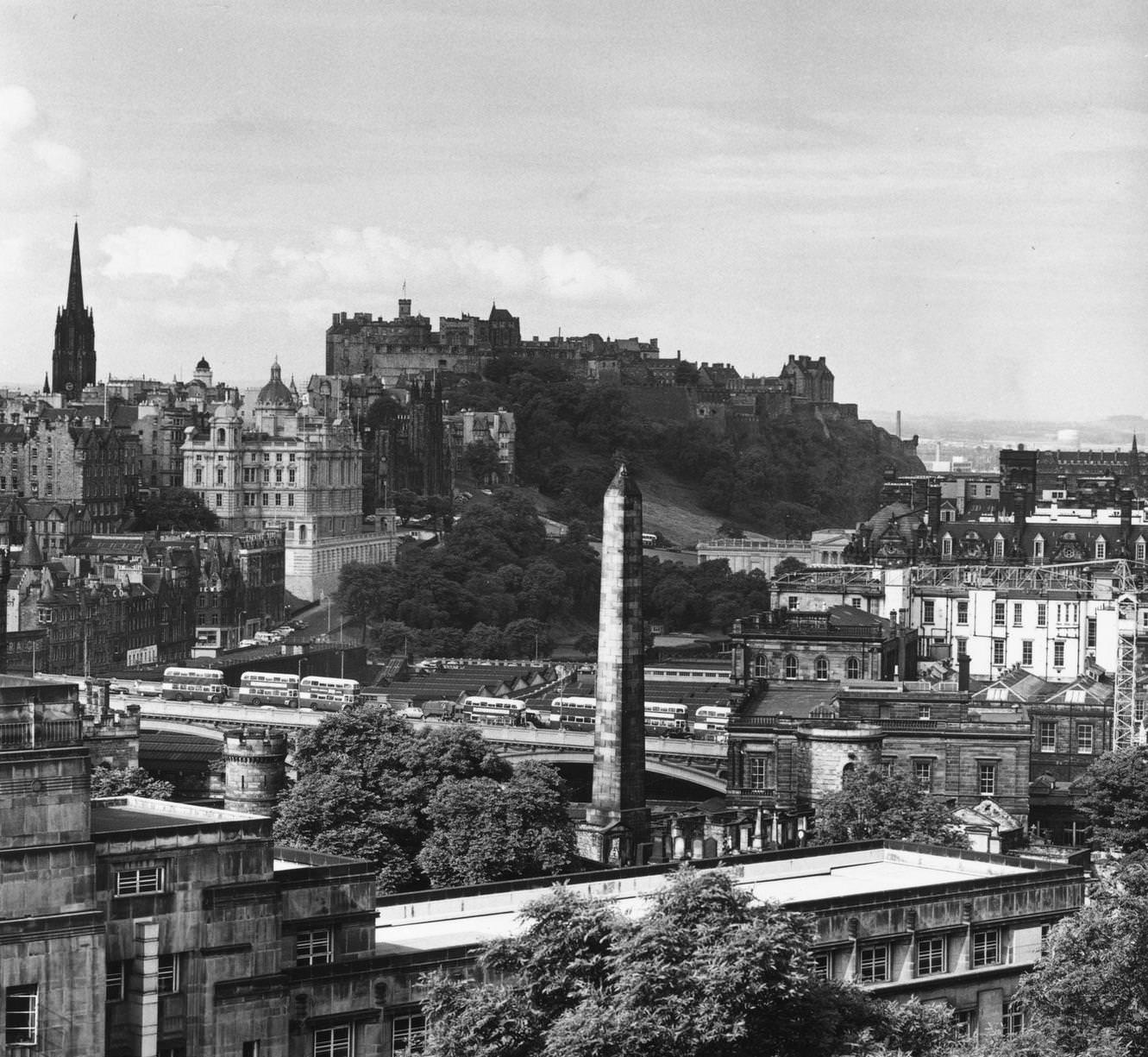 View of Edinburgh showing Edinburgh Castle, 1965