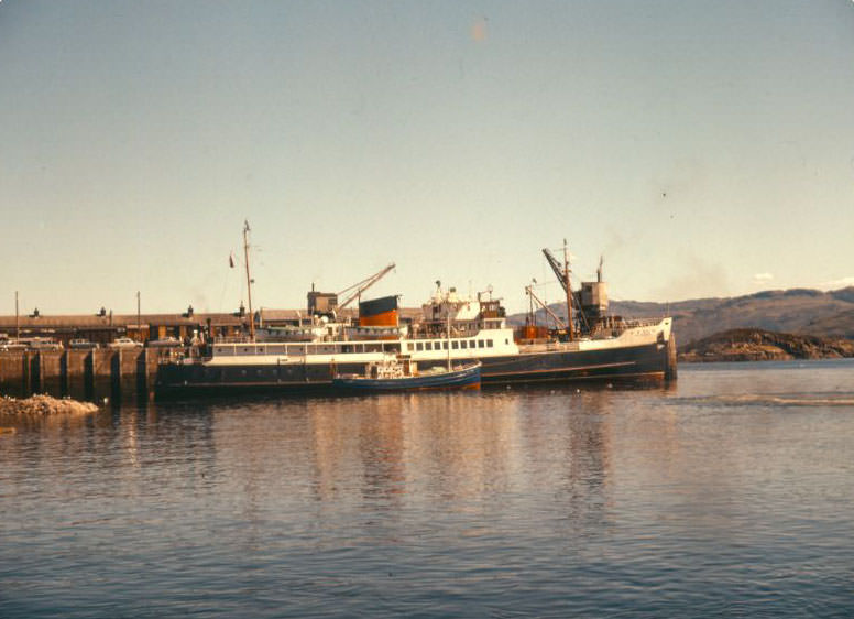 Ship in Dock, Kyle of Lochalsh - Scotland, 1960s