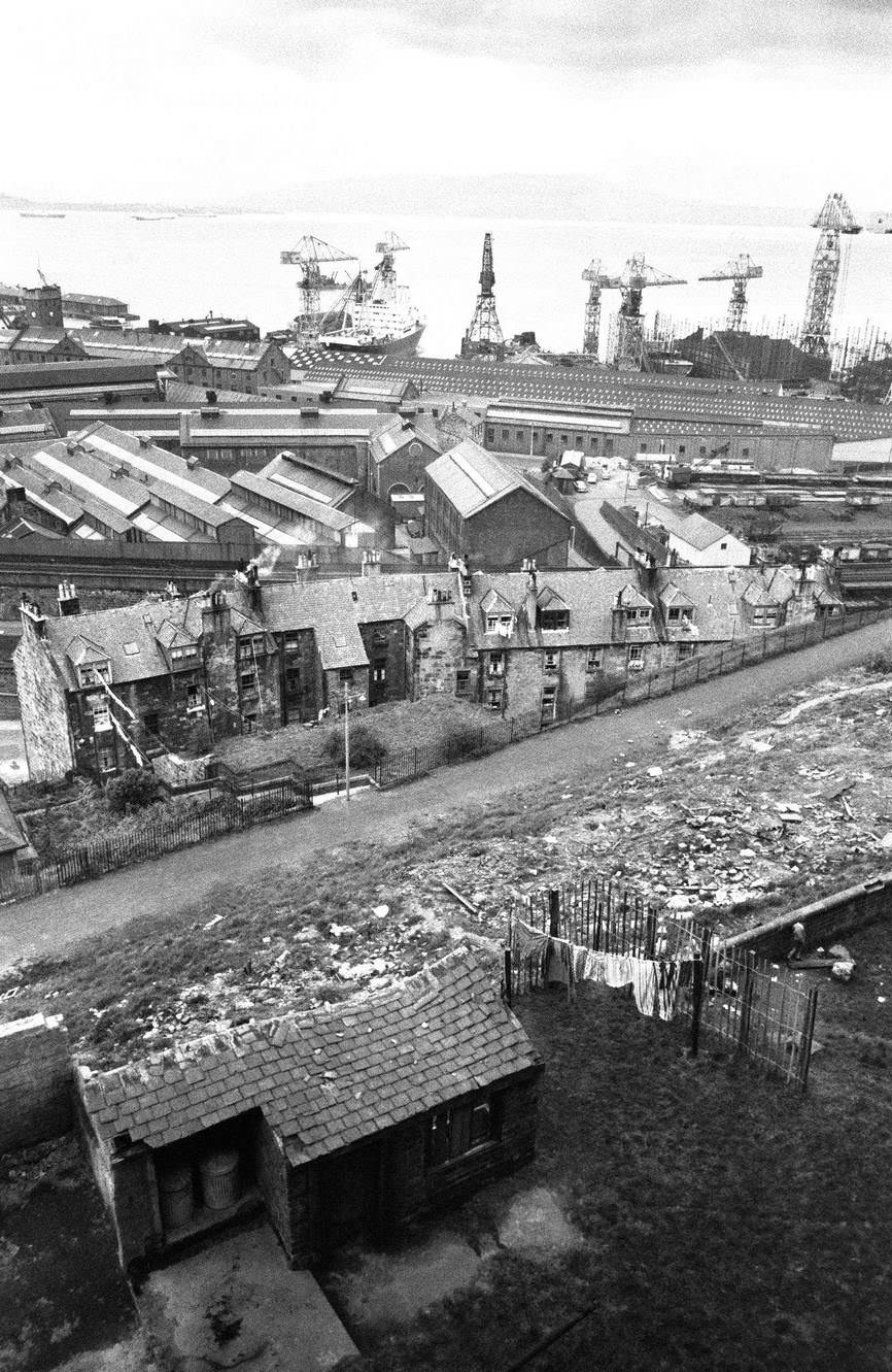 A view over a shipyard in Greenock on the Clyde, Scotland, 1963.