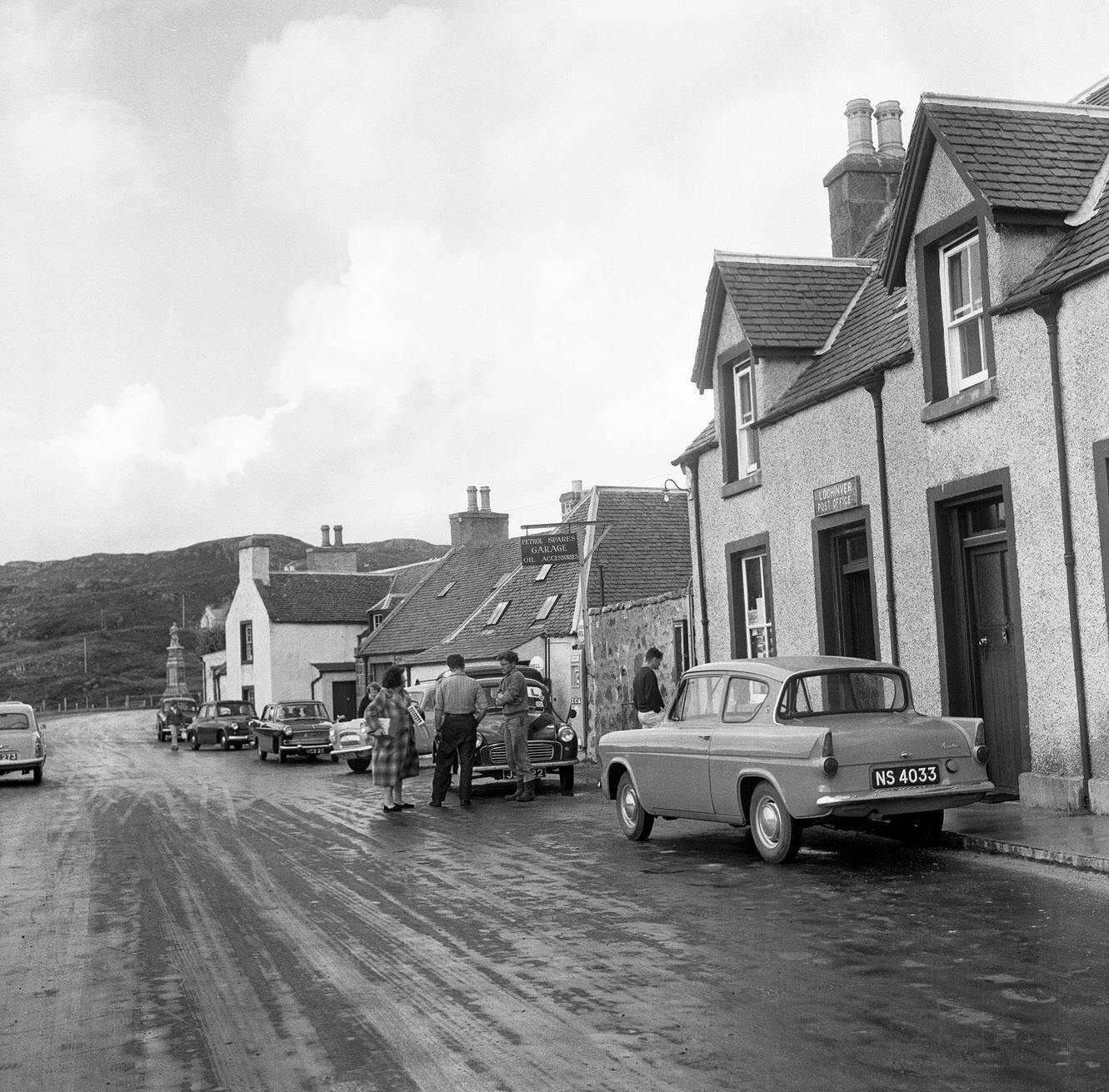 General scenes of Lochinver, a village on the coast in the Assynt district of Sutherland, Highland, Scotland, 3rd August 1962.