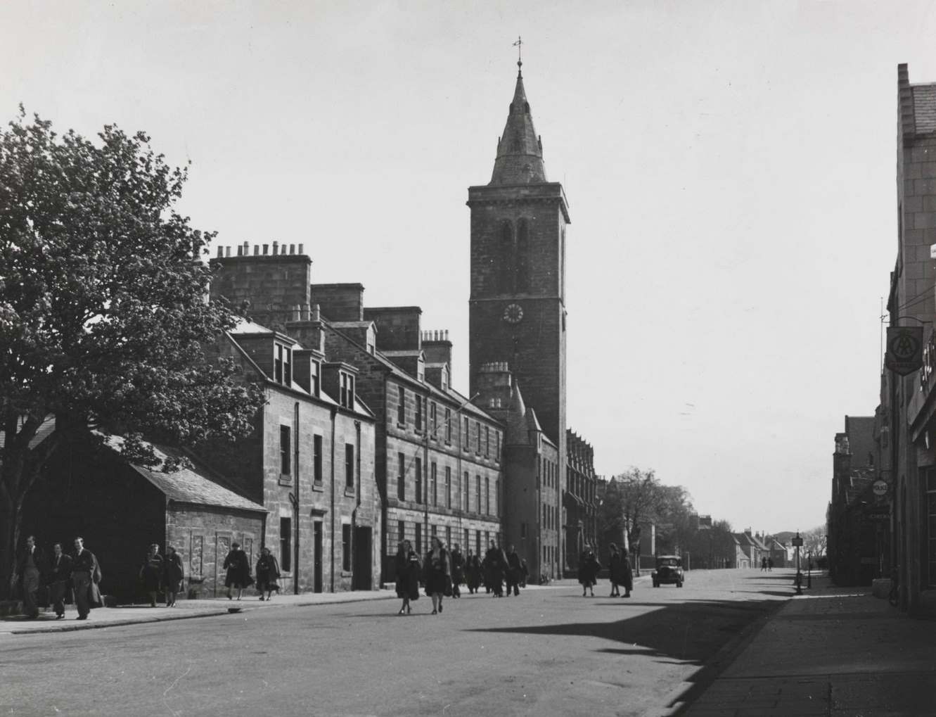 The Tower, 1962. St Salvator's College as seen from North Street, St Andrews.