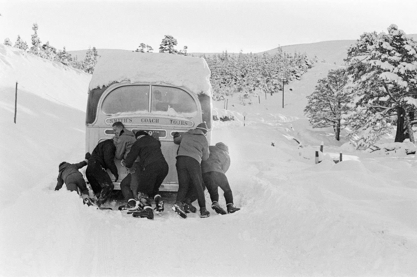 Skiers in the Cairngorms, 1962