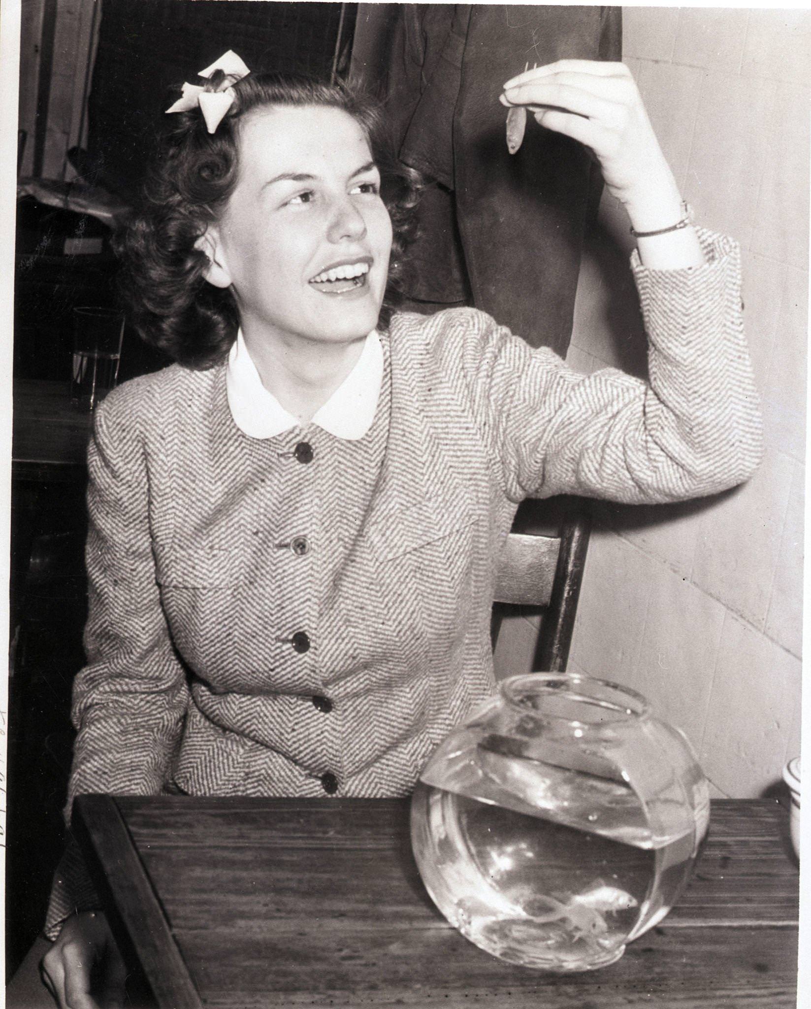 Woman About to Swallow Live Goldfish, 1930s