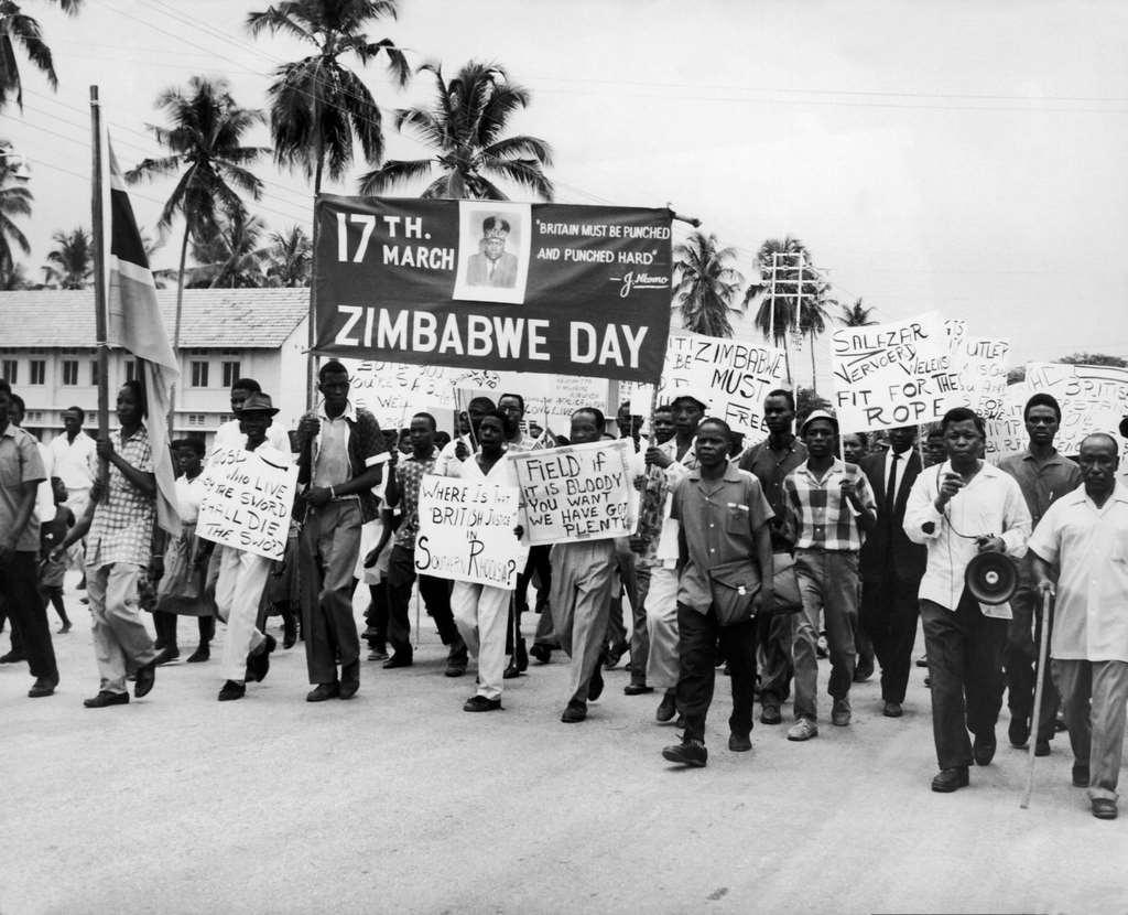 Demonstration for the Independence pf Zimbabwe in Dar Es Salam, 1963