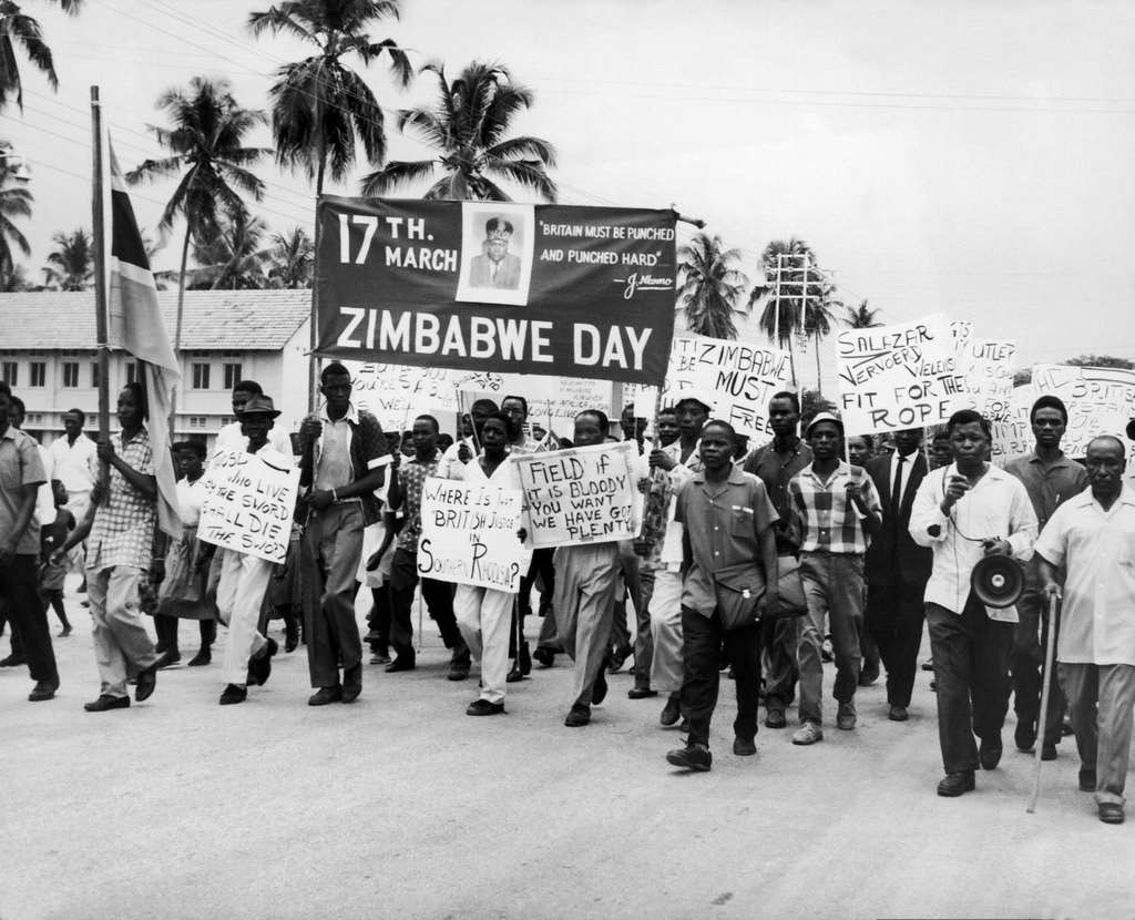 Demonstration for the Independence pf Zimbabwe in Dar Es Salam, 1963