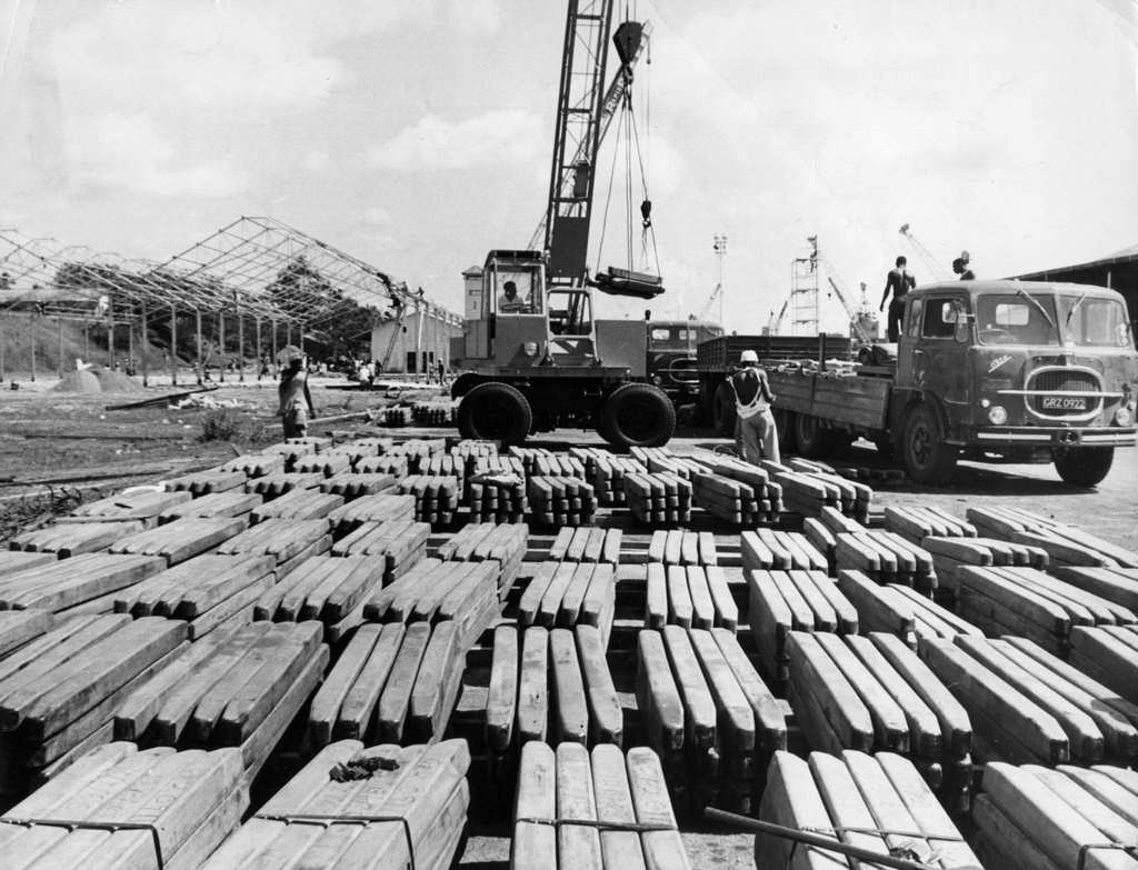 Zambian copper being offloaded at the port of Dar es Salaam,Tanzania from where it will be exported.