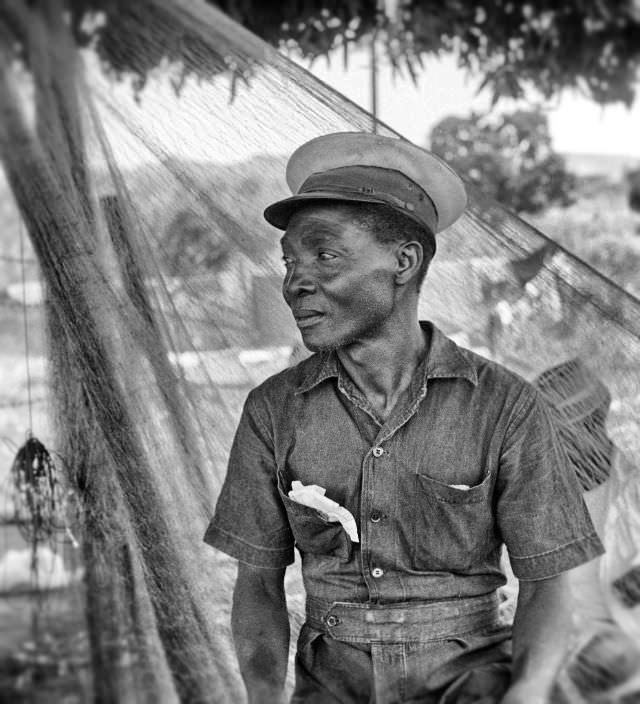 Captain of the fishing boat at the Fisheries Station, Mwanza, Tanzania, 1969