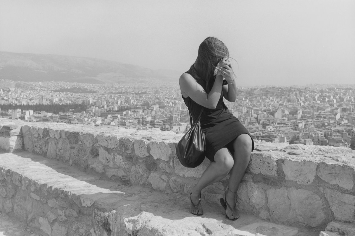 Stunning Photos of Tourists on Acropolis in Athens in the Early 1980s