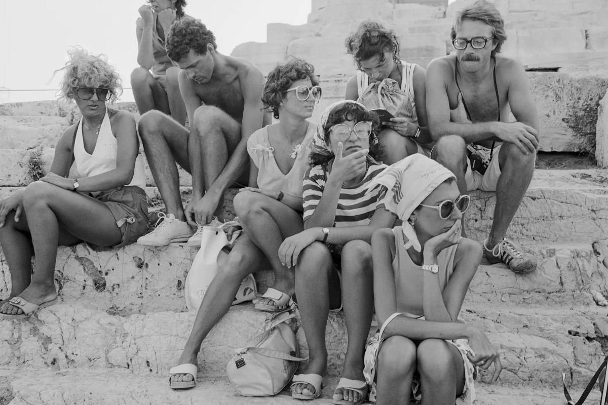 Stunning Photos of Tourists on Acropolis in Athens in the Early 1980s