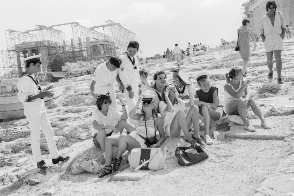 Stunning Photos of Tourists on Acropolis in Athens in the Early 1980s