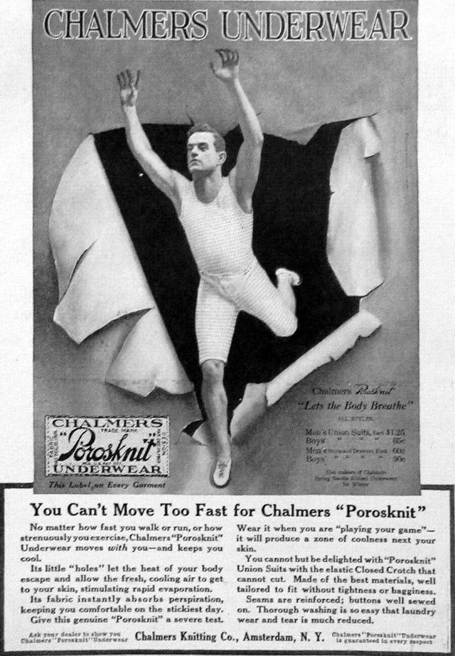 Vintage Ads for Porosknit Underwear for Men and Boys from the early 1900s