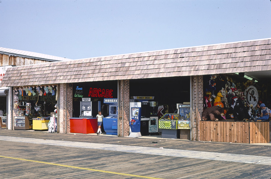 Boardwalk stores, Wildwood, New Jersey, 1978