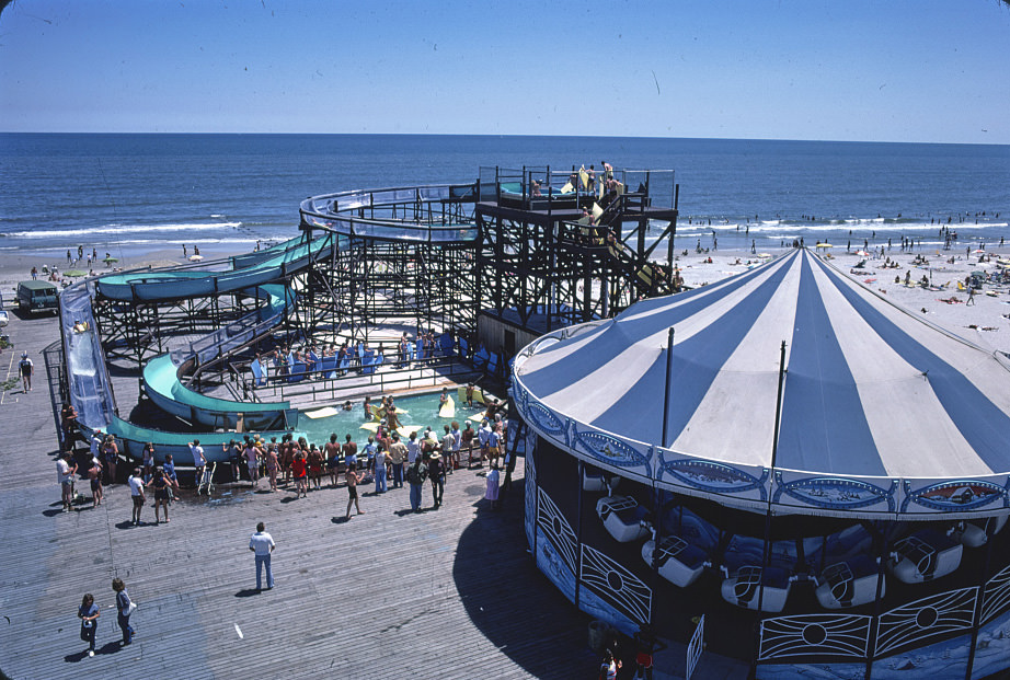 Water Slide above Fun Pier, Wildwood, New Jersey, 1978