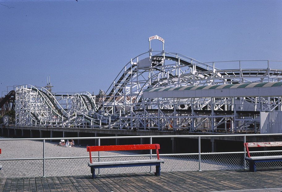 Hunt's Pier roller coaster, Wildwood, New Jersey, 1978