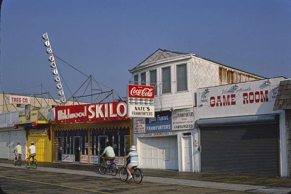 Boardwalk stores, Wildwood, New Jersey, 1978