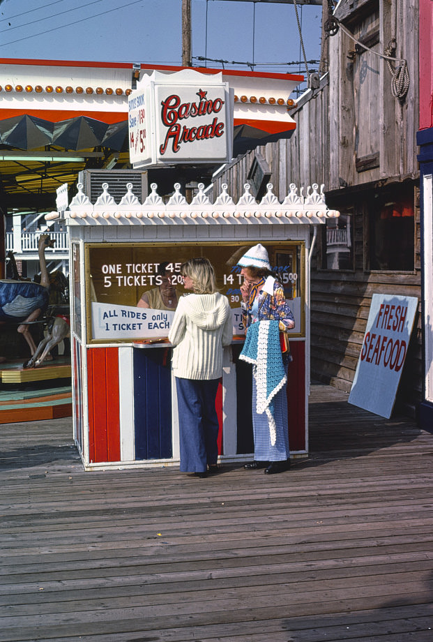 Hunt's Casino arcade, Wildwood, New Jersey, 1978