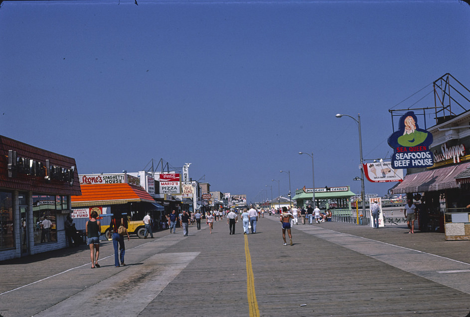 Northeast from Mariner's Landing, Wildwood, New Jersey, 1978