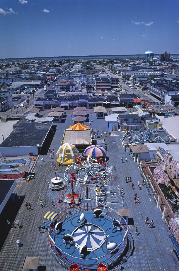 Fun Pier and Cross Island above, Wildwood, New Jersey, 1978