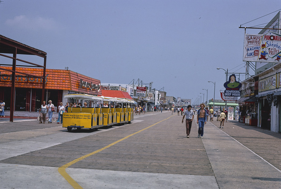 Boardwalk tram, Wildwood, New Jersey, 1978